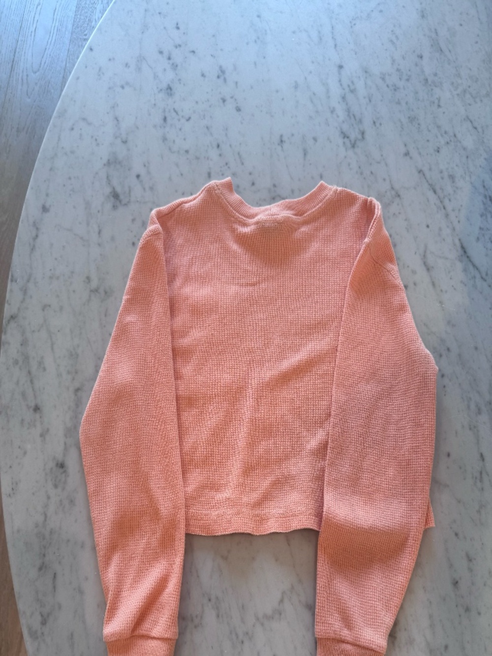 Art Class Cropped Waffle Knit Girls Long Sleeve